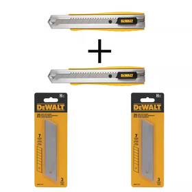 Dewalt 744110914573 25 Mm Metal Body Snap-off Knife 2 Piece And Snap Blades 6