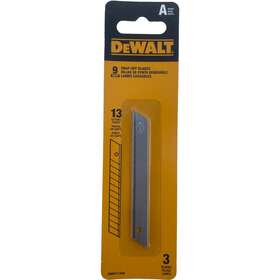 Dwht11709 Dewalt 3 Replacement 9mm Snap Off Metal Blades 3/8 Inch Blade