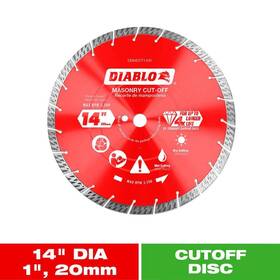 Diablo 008925155102 14 Inch Diamond Segmented Turbo Cut-off Discs For Masonry