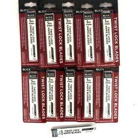08718 Dick Blick Premier Twist Lock Replacement Blades Set Of 5 Blade Units 10 Boxes