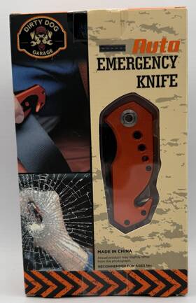 30472ddol-800 Dirty Dog Garage 3-in-1 Tool Auto Emergency Escape Knife 2.25 Inch Locking Blade New