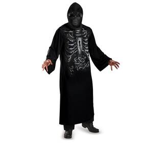 Disguise 74296k Reaper Hooded Print Robe - Child Costume Medium 7-8 One Color