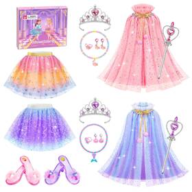 Dishio Gzxh02-2025-02 Princess Dress Up Toys Jewelry Boutique Girls Toddler Blue Pink