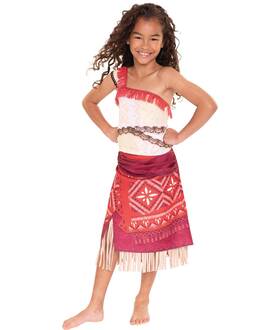 Disney 237992-pb Moana 2 Dress Costume For Childrens Size 4-6x