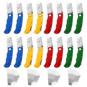 653081 Divina Vitae 16pcs Folding Utility Knife With 40pcs Replacement Blades Retractable Box Cu