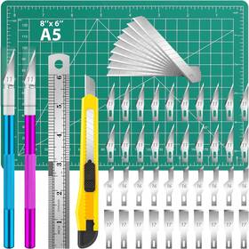 Diyself 034948459200 Exacto Knife Set 2 Pcs Craft With 40 Hobby Replacement Blades Diyself 034948459200 Exacto Knife Set 2 Pcs Craft With 40 Hobby Replacement Blades