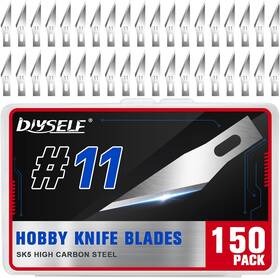 Diyself 079747813327 150 Pcs Exacto Knife Blades 11 Sharp Hobby High Carbon St