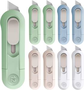 Diyself 313109632646 8 Pack Mini Box Cutters Safety Cutter Opener And Retractable