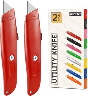 Diyself 445026719797 2pack Utility Knife Box Cutter Retractable Razor Blade Heavy Duty Cu