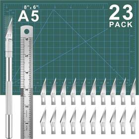 Diyself 717049106388 23 Pack Craft Knife Precision Hobby Kit 1 Exacto With 20 Sp