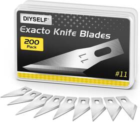 Diyself 727161106876 200 Pcs Exacto Knife Blades #11 Replacement Blade High Ca Diyself 727161106876 200 Pcs Exacto Knife Blades #11 Replacement Blade High Ca