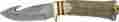 Dm1047 Damascus Knives Fixed Knife Stag Handle Guthook Hunter 8 3 4 Overall 801608010473