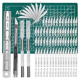 Dujiso 791386236878 108 Pcs Precision Cutter Carving Craft Hobby Knife Kit Includes A