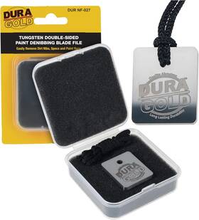 Dura-gold 313056394376 Dura-gold Tungsten Denibbing Blade File Tool - Double-sided Carbide Steel Paint