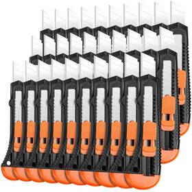 Dyrfolm 683125807640 50 Pack Box Cutter Retractable Utility Knifes For Boxes 18mm Wide Blade Cutte Dyrfolm 683125807640 50 Pack Box Cutter Retractable Utility Knifes For Boxes 18mm Wide Blade Cutte