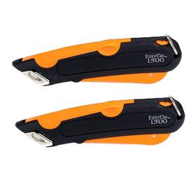 3-depth Easy Cut 789797093043 1500 Orange Safety Box Cutter Knife Blade And Holster Pack Of 2