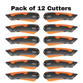 Easy Cut 850053177316 Safety Box Cutter Knife Easycut 1000 Orange Pack Of 12 Cutters