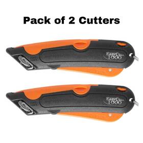 Easy Cut 850053177361 Safety Box Cutter Knife Easycut 1000 Orange Pack Of 3 Cutters Easy Cut 850053177361 Safety Box Cutter Knife Easycut 1000 Orange Pack Of 3 Cutters