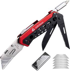 Edcfans 313110974995 Folding Utility Knife Box Cutter With 5 Razor Blades Screwdriver Saw Edcfans 313110974995 Folding Utility Knife Box Cutter With 5 Razor Blades Screwdriver Saw