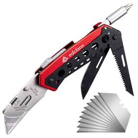 Edcfans 634383355602 Folding Pocket Utility Knife Heavy Duty Box Cutter With Flat Head And Phillip