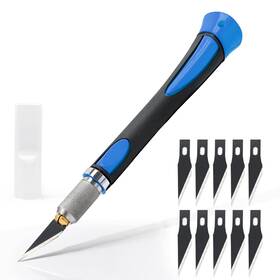 Ehdis 173bu Precision Hobby Knife Set Utility Craft Kit With 10pcs Blades For Art