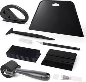 Ehdis T-124 Wallpaper Smoothing Tool Kit With Sponge Seam Roller Vinyl Black