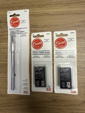 Excel 098171160012 Usa Light Duty Knife And Cap 2 Sets No 11 Blades 16001 Made Xacto