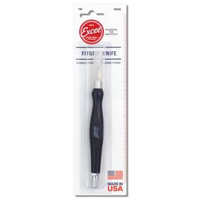 Excel Blades 098171160265 16026 Fit Grip Knife Ultra Sharp Hobby With Carbon Steel Blade Black