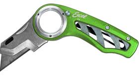 Excel Blades 098171160647 Revo Folding Pocket Utility Knife - Aluminum Body Heavy Duty Box Cutter With