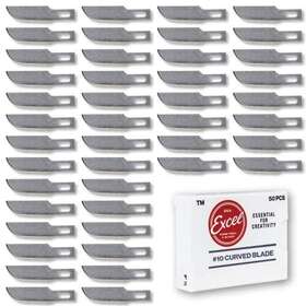 Excel Blades 098171223106 Hobby Replacement Set Of 50 Carbon Steel For Prec