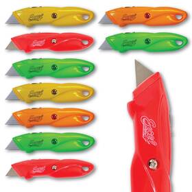18870 Excel Blades 10-pack Retractable Box Cutters Heavy Duty Utility Knife Set With #92 Blade