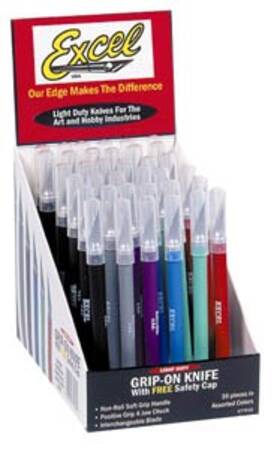 77018 Excel Hobby Products Grip-on Knife Display 36pcs