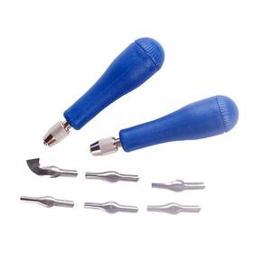 Falling In Art 709327262503 Block Cutters- Craft Linoleum Carving Tools With 6 Type Blades And 2 Plastic