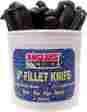 Ffkb-048 Angler S Choice Anglers P.o.p Bucket 6 Fillet Knives 48 Piece Set