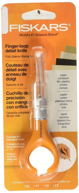 163050-1001 Fiskars 078484063057 Fingertip Craft Knife 7 Inch Orange
