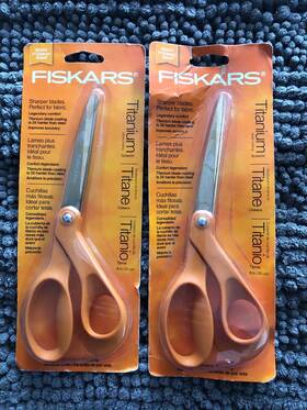 Fiskars 078484075814 # 2 Titanium Blade Coating 3x Harder Than Steel 8 Inch - Ideal For Fabric
