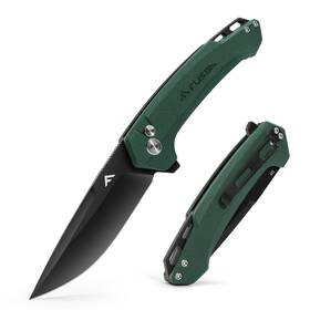 Flissa 014079 Pocket Folding Knife 3.2 Inch D2 Blade G10 Handle Edc With Butto
