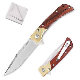 Flissa 820909776864 Pocket Knife Folding With D2 Steel Blade Ball Bearing Elegant