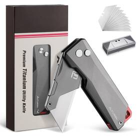 Flissa 85865 Flisssa Advanced Titanium Utility Knife Cnc Unibody Extra Blades Quick Change