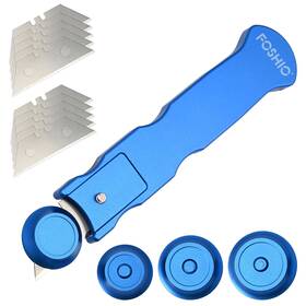 Foshio Fm182 Wrapping Paper Cutter Set 10pcs Extra Blades And 4pcs Roller Head Box Cutter