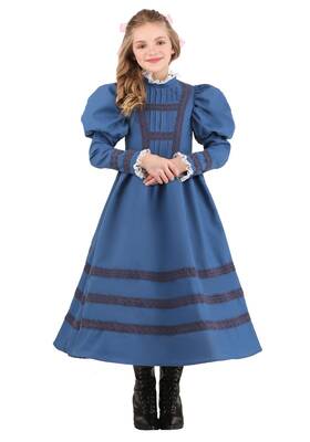 Fun1295ch Fun Costumes Girls Historical Helen Keller Costume Dress With Lace Accents X-large Blue Fun1295ch Fun Costumes Girls Historical Helen Keller Costume Dress With Lace Accents X-large Blue