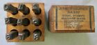 Ga-237 Vtg Figures Steel Stamp Die Set Numbers In Wood Block