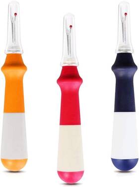 F032 Gdminlo 3 Pieces Ergonomic Grip Seam Ripper Colorful Large Thread Remover