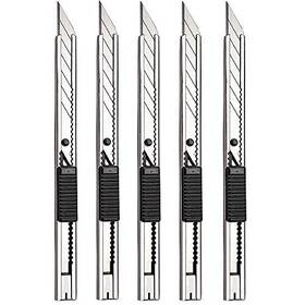 Gebildet 011726488210 5pcs Professional Stainless Steel Lockable Cutter Knife / 9mm Snap Off Blades Gebildet 011726488210 5pcs Professional Stainless Steel Lockable Cutter Knife / 9mm Snap Off Blades
