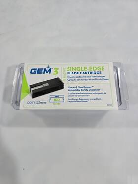 62-102 Gem Runner Reloadable Safety Blade Dispenser Refill Cartridges. 100 Ct Stainles