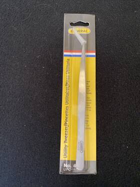 General 038728422941 #415 Curved Utility Tweezer 6-1/2 Inch