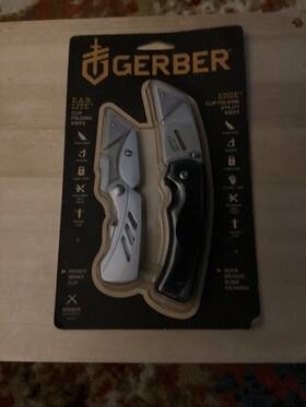 Gerber 013658160095 Gear Eab Lite Edge Utility Folding Knife Cutter Blade Combo Set Gerber 013658160095 Gear Eab Lite Edge Utility Folding Knife Cutter Blade Combo Set
