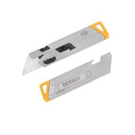 1072686 Gerber Gear Eab Utility Knife Clips To Pocket Or Keychain With Slim Silver