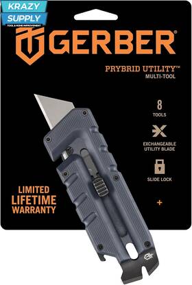 31-003743 Gerber Prybrid Box Cutter Utility Knife With Pry Bar Bottle Opener Wire Stripper 31-003743 Gerber Prybrid Box Cutter Utility Knife With Pry Bar Bottle Opener Wire Stripper