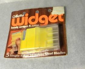 Gillette 416386099417 Vintage Nos Factory Sealed Pack Widget Scraper Cutter Blades 1982 New
